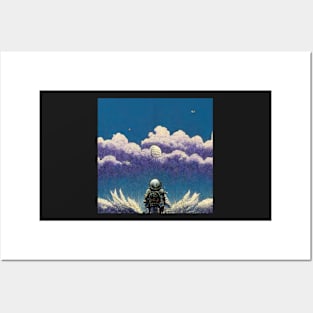 Cloud Gazing Astronaut - best selling Posters and Art